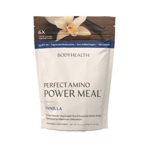 Perfect Amino Power Meal Natural Vanilla Flavor 24.3 Oz by BodyHealth