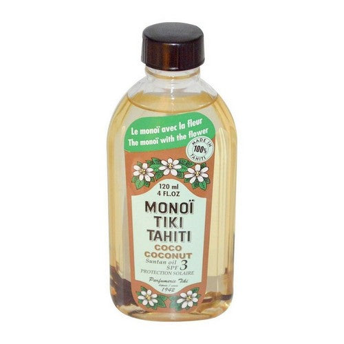 Tahiti Coconut Suntan Oil SPF 3 4 Oz by Monoi Tiare