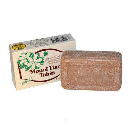 Tahiti Toilet Bar Soap Vanilla Coconut Oil 4.6 Oz by Monoi Tiare