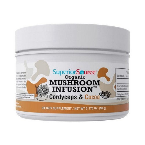 Organic Mushroom Infusion Cordyceps And Cocoa 3.175 Oz by Superior Source