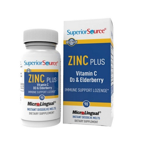 MicroLingual Zinc Plus Immune Support Lozenges 90 Count by Superior Source