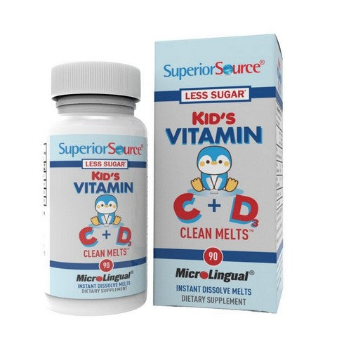 Kid's Vitamin C Plus D3 Clean Melts 90 Tabs by Superior Source