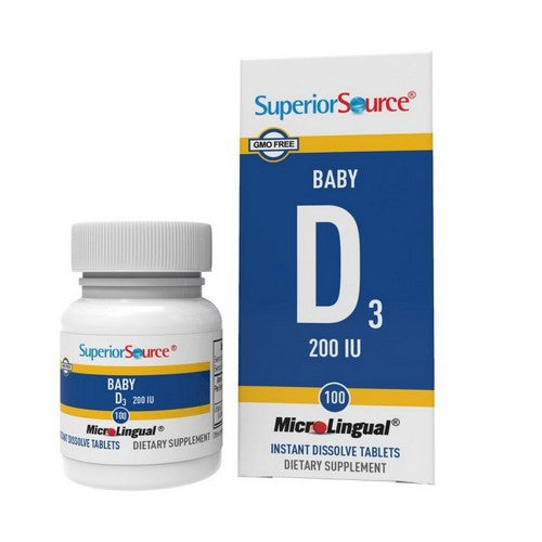 Baby Vitamin D3 Immune Support 100 Tabs by Superior Source