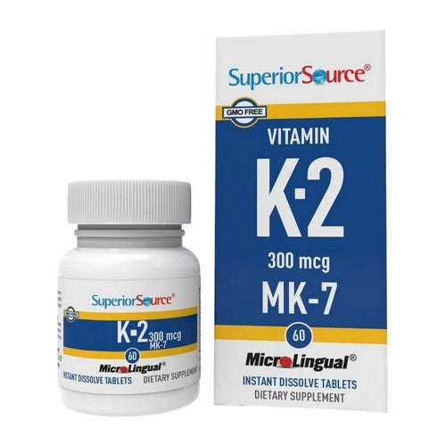 Vitamin K2 60 Tabs by Superior Source