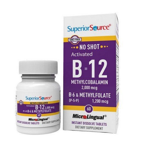 No Shot Methylcobalamin Activated B-12 60 Tabs by Superior Source
