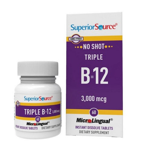No Shot Triple B-12 60 Tabs by Superior Source