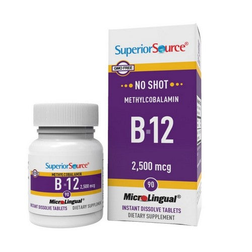 No Shot Methylcobalamin B-12 90 Tabs by Superior Source