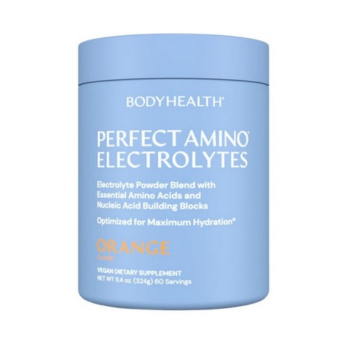 Perfect Amino Electrolytes Powder Orange 11.4 Oz by BodyHealth