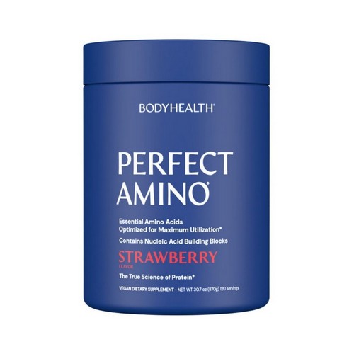 Perfect Amino Powder Strawberry 30.7 Oz by BodyHealth