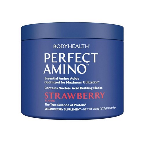 Perfect Amino Powder Strawberry 7.67 Oz by BodyHealth