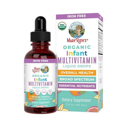 Organic Infant Multivitamin Liquid Drops Orange Vanilla 2 Oz by MaryRuth's