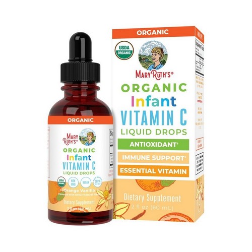 Organic Infants Vitamin C Liquid Drops Orange Vanilla 2 Oz by MaryRuth's