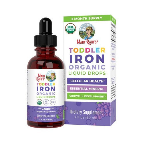 Organic Toddler Iron Drops Grape 2 Oz by MaryRuth's