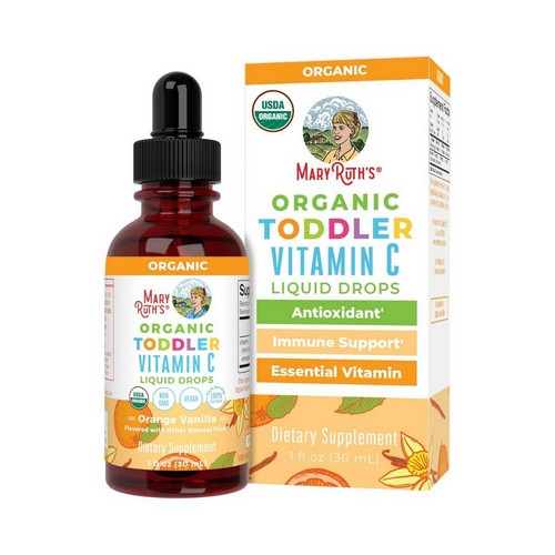 Organic Toddler Vitamin C Liquid Drops Orange Vanilla 1 Oz by MaryRuth's