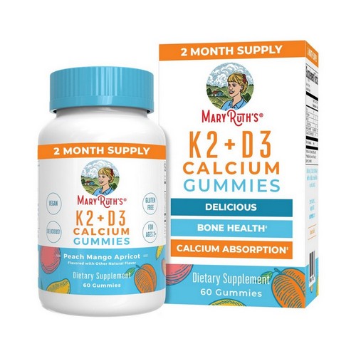 Vitamin K2 Plus D3 Calcium Gummies 60 Count by MaryRuth's