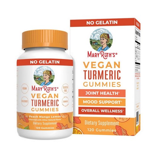 Turmeric Gummies Peach Mango 120 Count by MaryRuth's