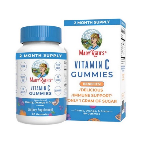 Vitamin C Gummies Ages 2 Plus Orange 60 Count by MaryRuth's