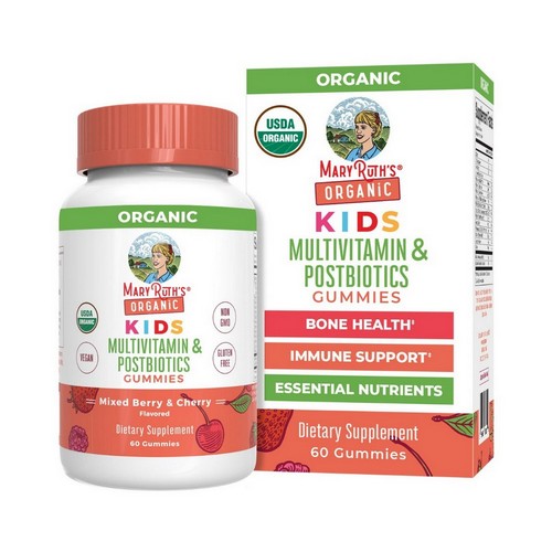 Organic Kids Multivitamin And Postbiotics Gummies 60 Count by MaryRuth's