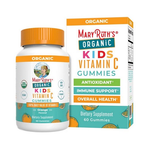 Organic Kids Vitamin C Gummies Orange 60 Count by MaryRuth's