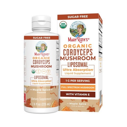 Organic Cordyceps Mushroom Liposomal Maple Spice 7.6 Oz by MaryRuth's