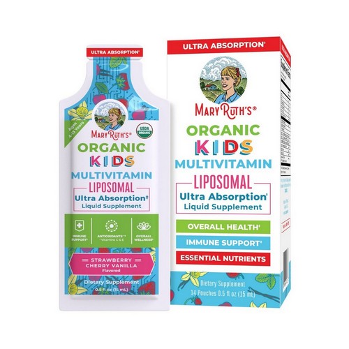 Organic Kids Multivitamin Liposomal Box 14 Packets / 0.5 Oz Each by MaryRuth's