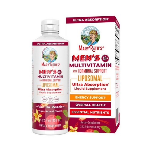 Men´s 40 Plus Multivitamin With Hormonal Support Vanilla Peach 15.22 Oz by MaryRuth's