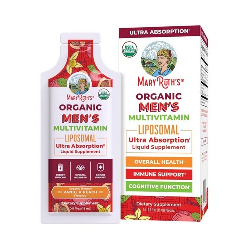 Organic Men's Multivitamin Liposomal Box 14 Packets / 0.5 Oz Each by MaryRuth's