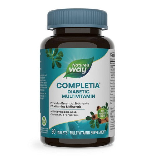 Completia Diabetic Multi-Vitamin (iron-free) 90 Tabs by Nature's Way