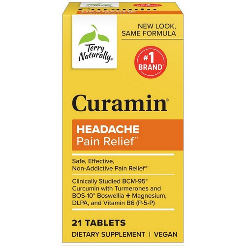 Curamin Headache Pain Relief 21 Tabs by Terry Naturally