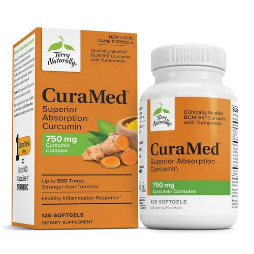 CuraMedvSuperior Absorption Curcumin 120 Softgels by Terry Naturally