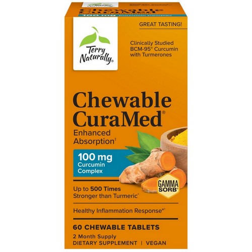 CuraMed Superior Absorption Curcumin 60 Chew Tabs by Terry Naturally