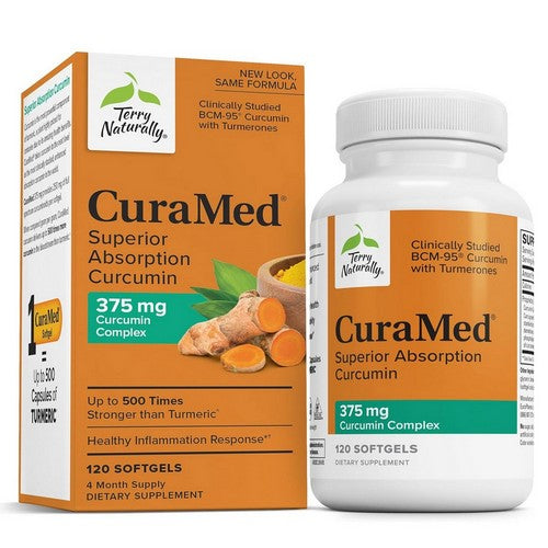 CuraMed Enhanced Absorption BCM-95 120 Softgels by Terry Naturally
