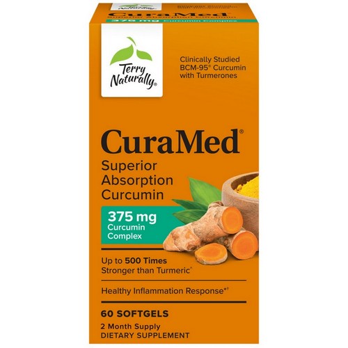 CuraMed Enhanced Absorption BCM-95 60 Softgels by Terry Naturally
