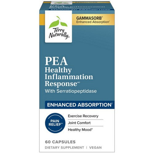 PEA Healthy Inflammation Response With Serratiopeptidase 60 Caps by Terry Naturally