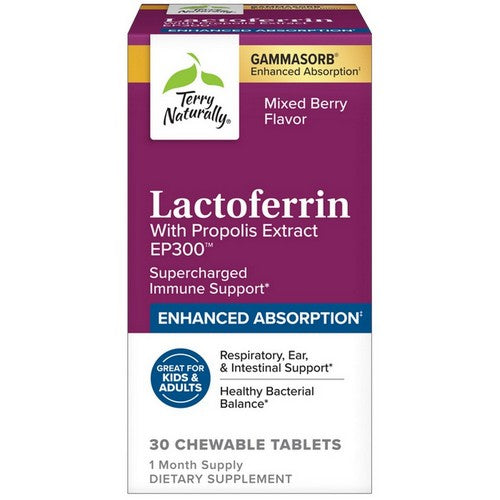 Lactoferrin With Propolis Extract Mixed Berry 30 Chew Tabs by Terry Naturally