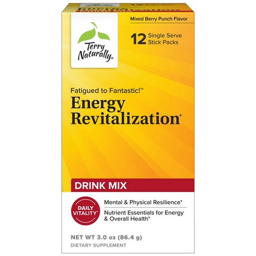 Fatigued To Fantastic Energy Revitalization Drink Mix 12 Stick Packs by Terry Naturally