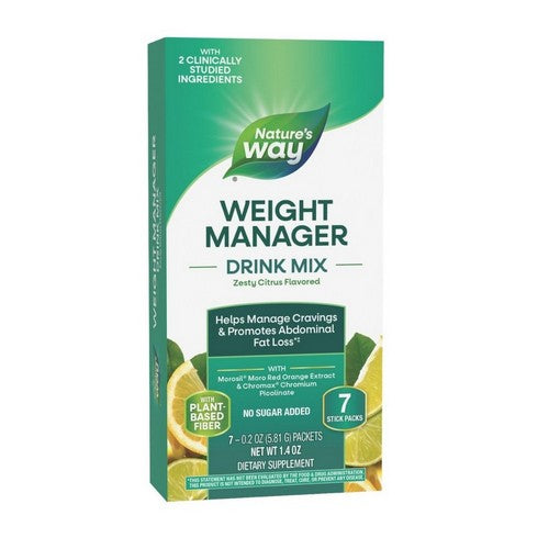 Weight Manager Drink Mix Zesty Citrus 7 Packets / 1.4 Oz by Nature's Way