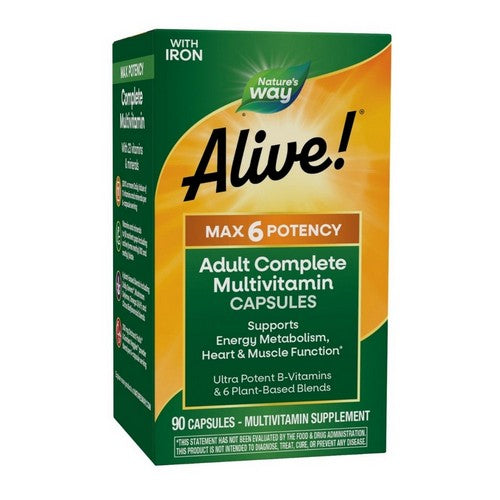 Alive! Max6 Max Potency Daily Multivitamin 90 Caps by Nature's Way