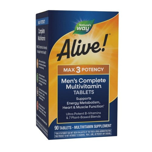 Alive! Max3 Potency Men's Complete Multivitamin Tablets 90 Tabs by Nature's Way