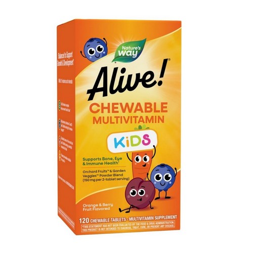 Alive! Kids Chewable Multivitamin 120 chews by Nature's Way