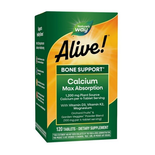Alive! Calcium Bone Support 120 tabs by Nature's Way