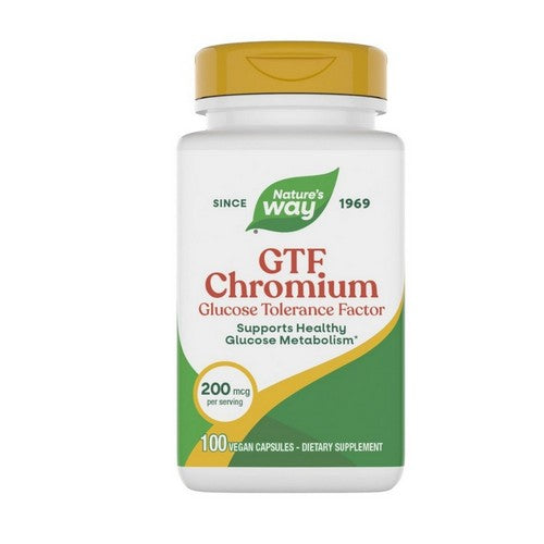 GTF Chromium Glucose Tolerance Factor 100 Veg caps by Nature's Way