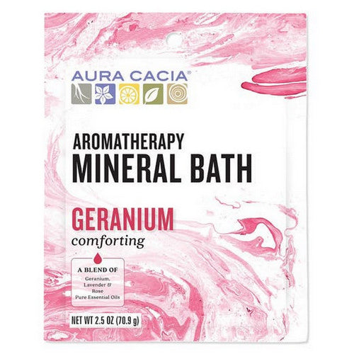Mineral Bath Comforting Geranium 2.5 Oz by Aura Cacia