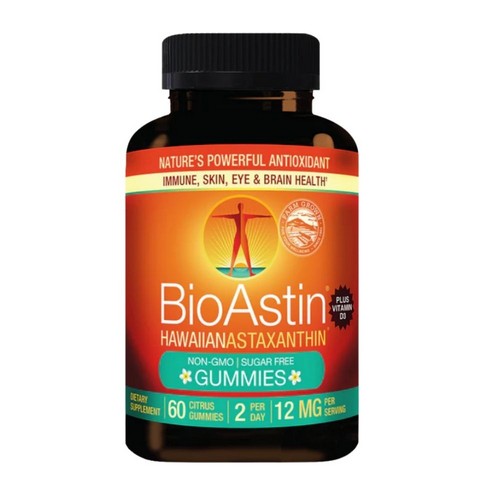 Bioastin Astaxanthin Gummies 60 Count by Nutrex Hawaii