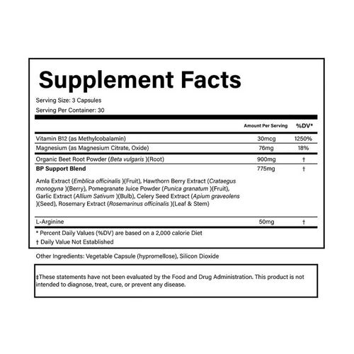 Cardio 911 Beets Plus Blood Pressure Formula 90 Caps by Doctor's Blend