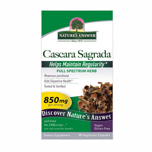 Cascara Sagrada Bark 90 Veg Caps by Nature's Answer