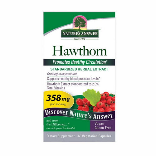 Hawthorn Standardized 60 Veg Caps by Nature's Answer