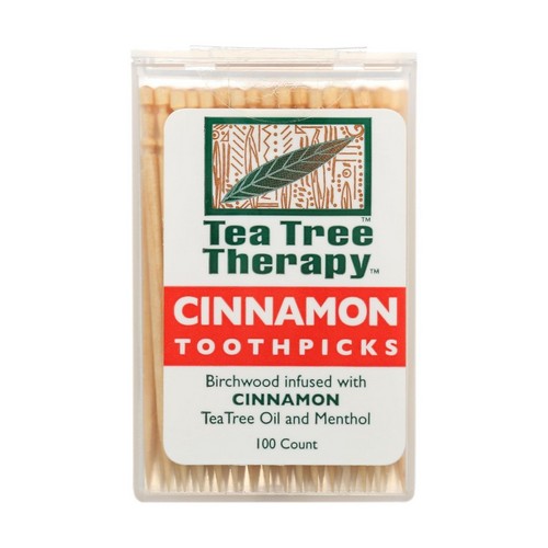 Dental Care Toothpicks Cinnamon 100 Count by Tea Tree Therapy