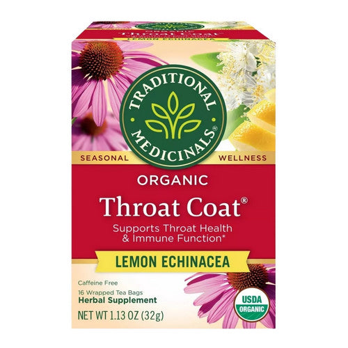 Lemon Echinacea Throat Coat Tea 16 Bags by Traditional Medicinals