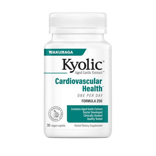 Aged Garlic Extract Cardiovascular Health One Per Day Formula 250 30 Veg Caps by Kyolic